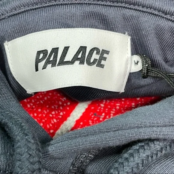 Palace Skateboards Men Medium Size Chenille TriFerg Navy Color Hoodie Sweatshirt - Picture 5 of 8